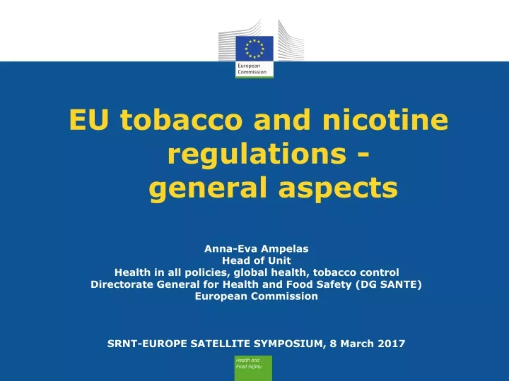 eu tobacco and nicotine regulations general aspects