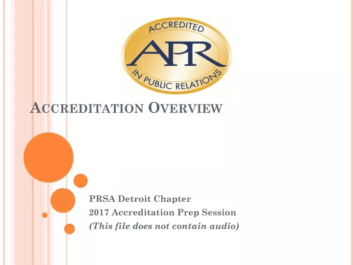 accreditation overview