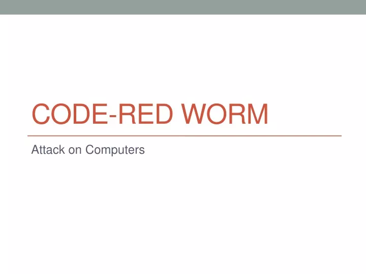 code red worm