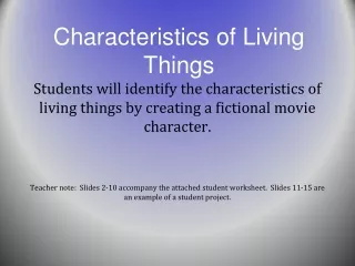 Characteristics of Living Things