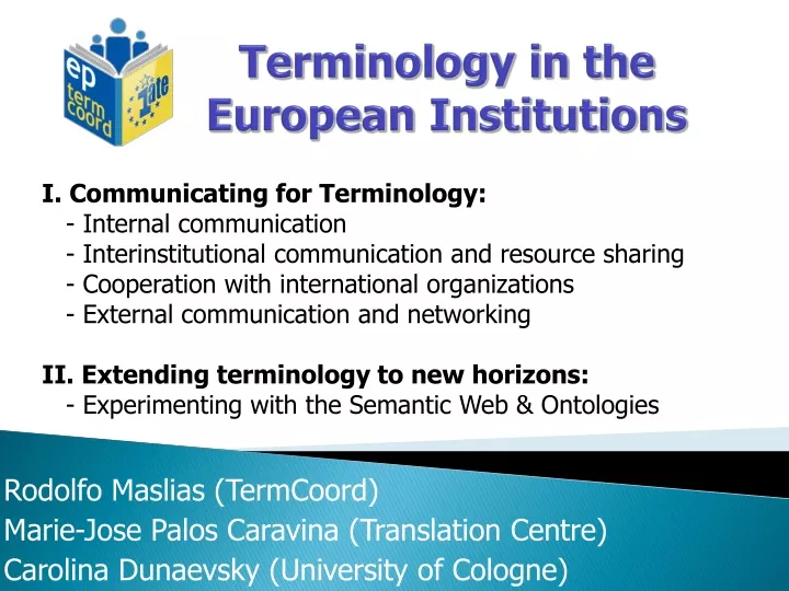 terminology in the european institutions