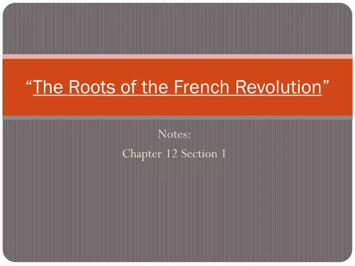 the roots of the french revolution