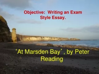 ‘ At Marsden Bay ’ , by Peter Reading