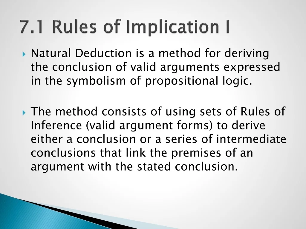 Implication Tt PPT - 7.1 Rules of Implication I PowerPoint Presentation, free download ...