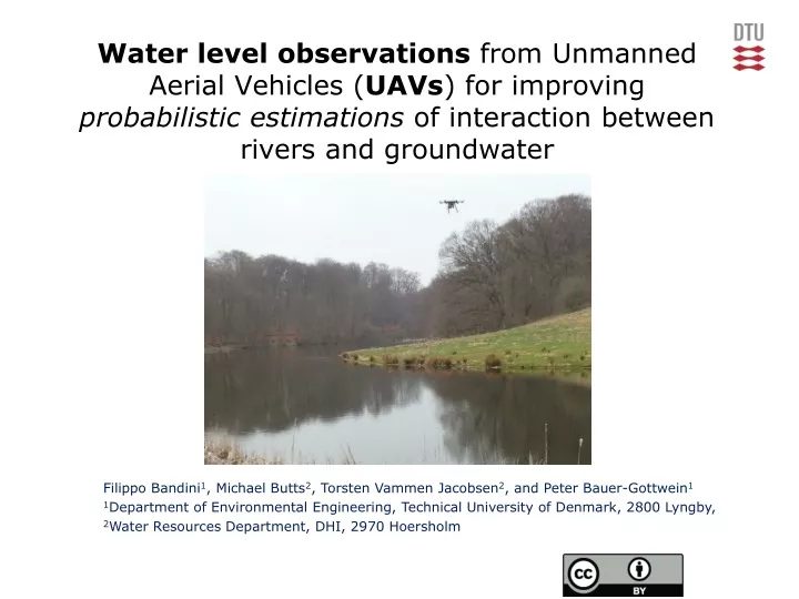 water level observations from unmanned aerial