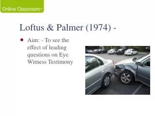 Loftus &amp; Palmer (1974) -