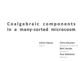 Coalgebraic components  in a many-sorted microcosm