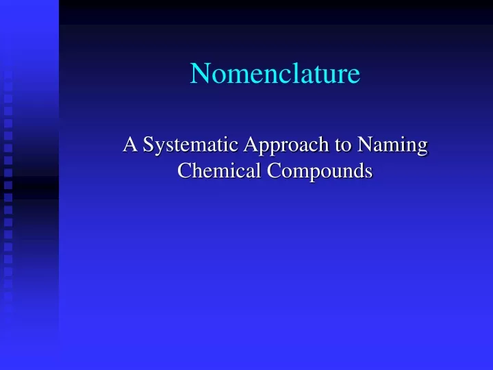 nomenclature