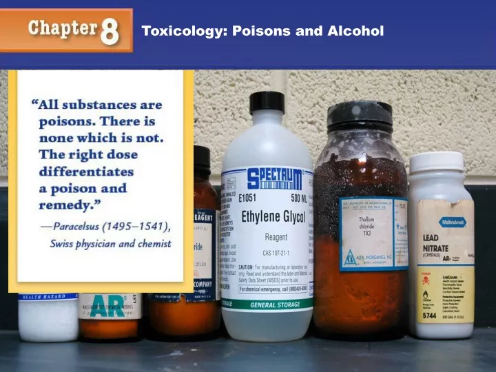 toxicology poisons and alcohol