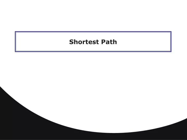shortest path