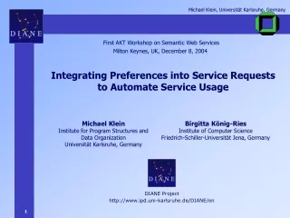 Integrating Preferences into Service Requests  to Automate Service Usage