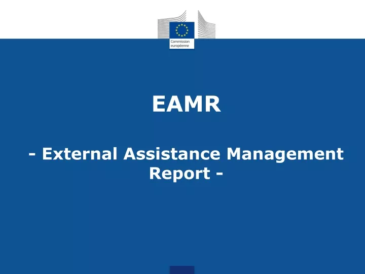 eamr external assistance management report