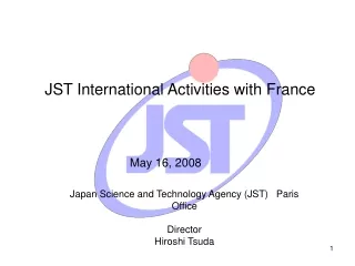 JST International Activities with France