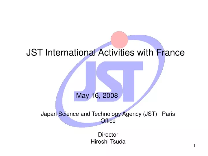 jst international activities with france