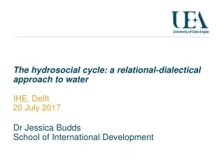 The hydrosocial cycle: a relational-dialectical approach to water