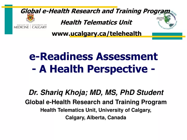 e readiness assessment a health perspective