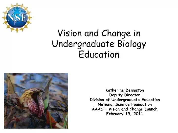 vision and change in undergraduate biology