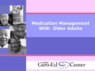 Medication Management With  Older Adults