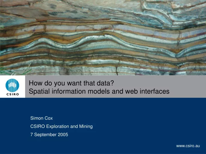 how do you want that data spatial information models and web interfaces