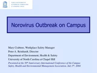 Norovirus Outbreak on Campus