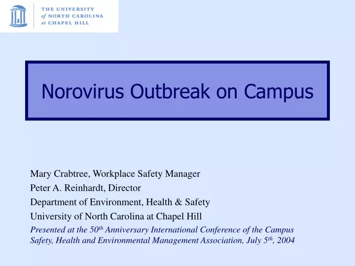 norovirus outbreak on campus