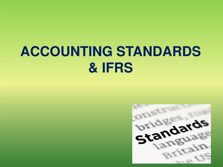 accounting standards ifrs