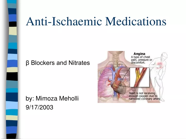 anti ischaemic medications