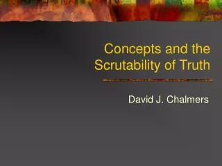 Concepts and the Scrutability of Truth