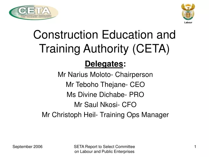 construction education and training authority ceta