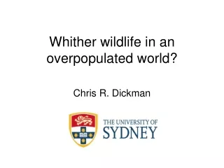 Whither wildlife in an overpopulated world?