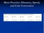 More Practice: Distance, Speed, and Unit Conversion - slide 1