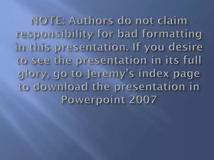 note authors do not claim responsibility