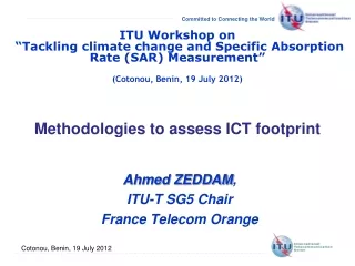 Methodologies to assess ICT footprint