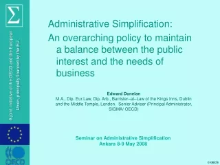 Administrative Simplification: