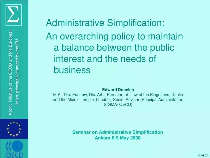 administrative simplification an overarching