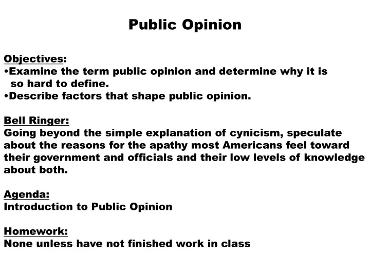 public opinion