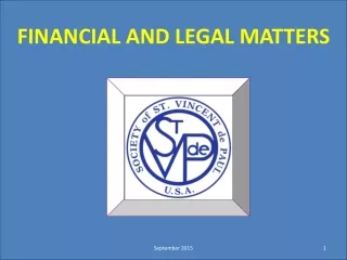 FINANCIAL AND LEGAL MATTERS