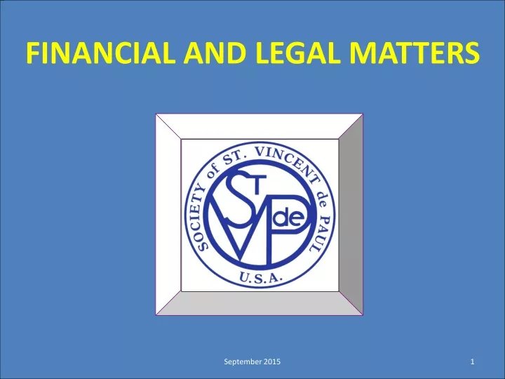 financial and legal matters