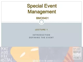 Special Event  M anagement BMO5401