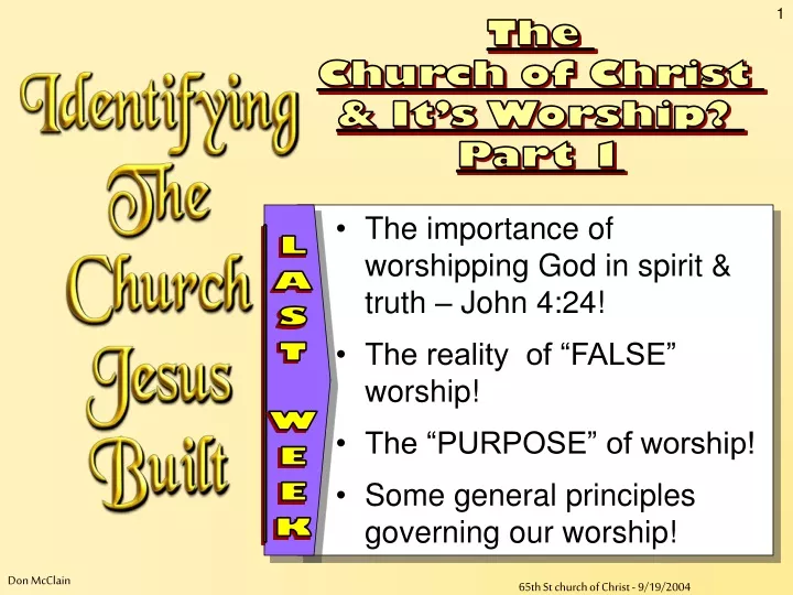 the church of christ it s worship part 1