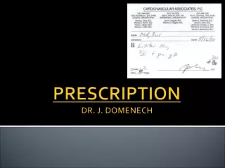 PRESCRIPTION DR. J. DOMENECH