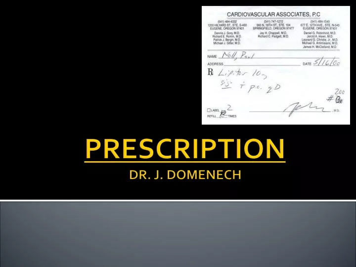 prescription dr j domenech