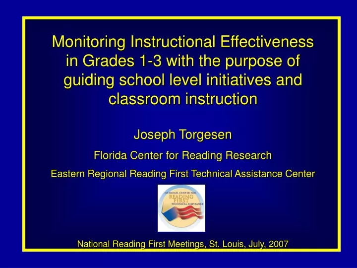 monitoring instructional effectiveness in grades
