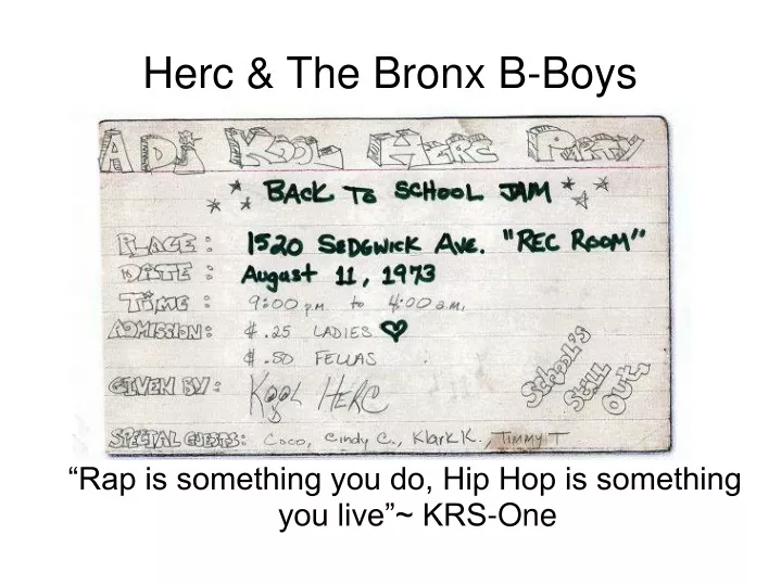 rap is something you do hip hop is something you live krs one