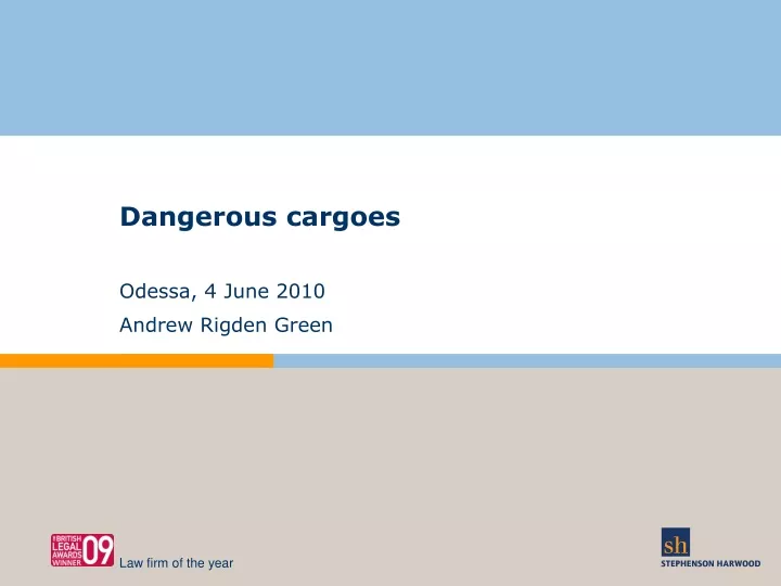 dangerous cargoes
