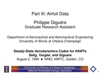 Part III: Airfoil Data