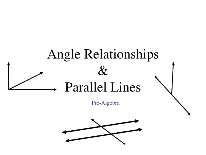 angle relationships parallel lines