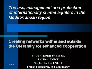 Creating networks within and outside the UN family for enhanced cooperation