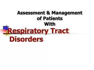 Respiratory Tract  Disorders