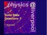 Techniques for High Performance Solid State Detectors - slide 1